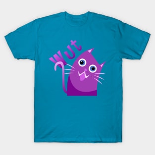 Pretty Purple Silly Cat T-Shirt